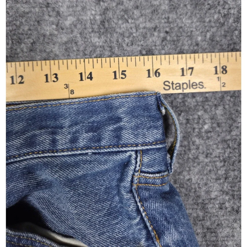 Levis 501 Original Fit Jeans Mens 36x36 Blue Medium Wash Straight Leg Button Fly